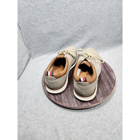 Tommy Hilfiger Mens Tan Canvas & Leather Casual Sneakers - Picture 4 of 10
